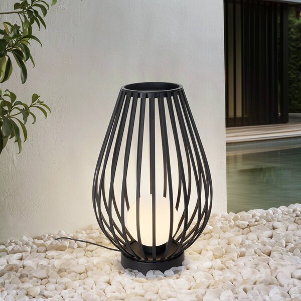 Lampada per terrazza Lucande Marrin, nero, metallo, Ø 46 cm Marrin, Nero, Metallo, Moderno