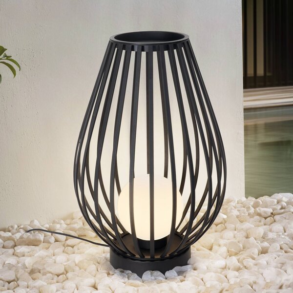 Lampada per terrazza Lucande Marrin, nero, metallo, Ø 46 cm Marrin, Nero, Metallo, Moderno