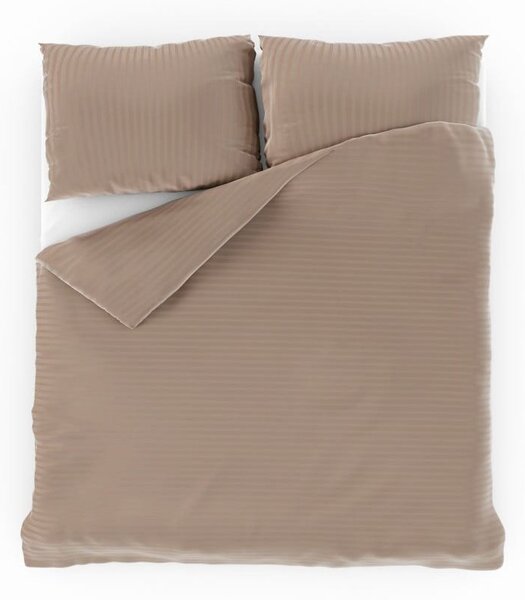 Biancheria da letto singola in cotone sateen beige 140x200 cm Lilyum - Mijolnir
