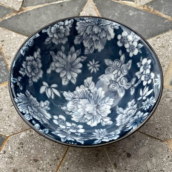 Tazza in Porcellana Blu a Fiori 50 ml