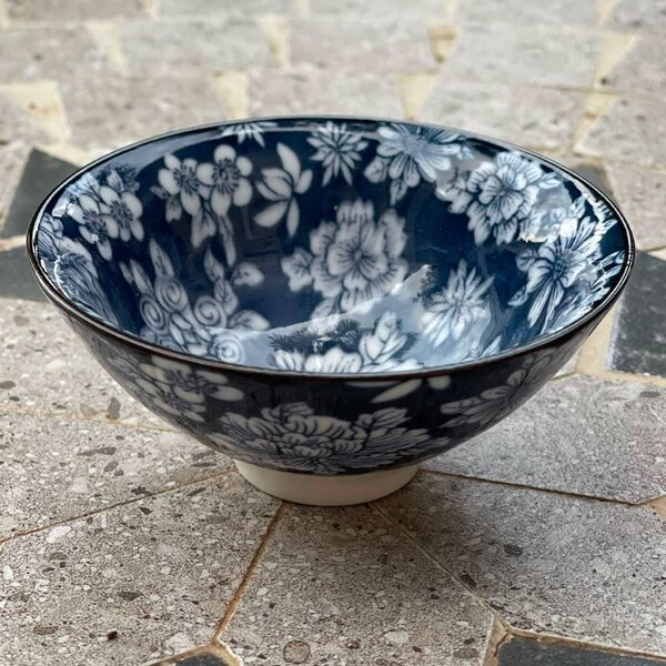 Tazza in Porcellana Blu a Fiori 50 ml