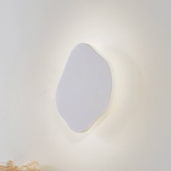 Applique da parete a LED Nielson Lindby, dimmerabile, Bianco / Opale, Soggiorno / Sala da pranzo, Gesso / Argilla, Moderno, Applique a LED