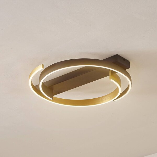 Plafoniera a LED Natsuma Lucande, Nero, Soggiorno / Sala da pranzo, Plastica, Moderno, Plafoniera LED