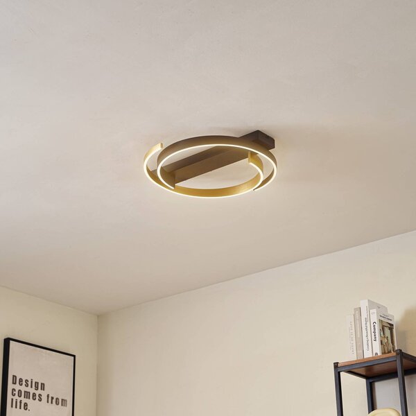 Plafoniera a LED Natsuma Lucande, Nero, Soggiorno / Sala da pranzo, Plastica, Moderno, Plafoniera LED