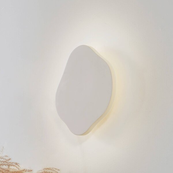 Applique da parete a LED Nielson Lindby, dimmerabile, Crema / Ambra, Soggiorno / Sala da pranzo, Gesso / Argilla, Moderno, Applique a LED