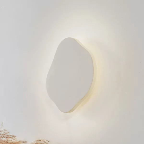 Applique da parete a LED Nielson Lindby, dimmerabile, Crema / Ambra, Soggiorno / Sala da pranzo, Gesso / Argilla, Moderno, Applique a LED