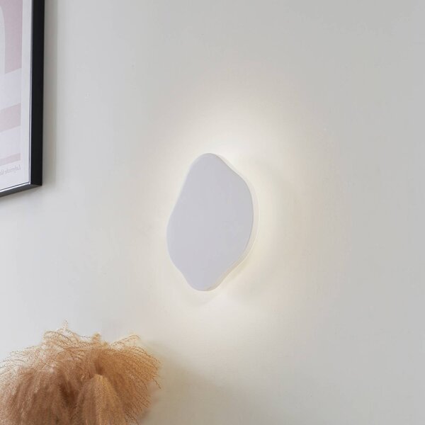 Applique da parete a LED Nielson Lindby, dimmerabile, Bianco / Opale, Soggiorno / Sala da pranzo, Gesso / Argilla, Moderno, Applique a LED