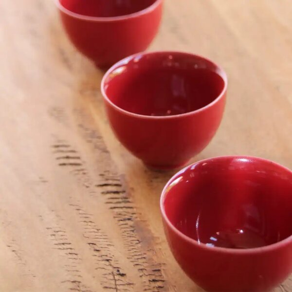 Set tazzine in creta Rossa 100ml (4pz da 25 ml cad)
