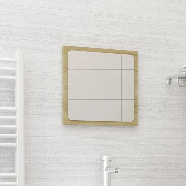 Specchio da Bagno Rovere Sonoma 40x1,5x37 cm Legno Multistrato