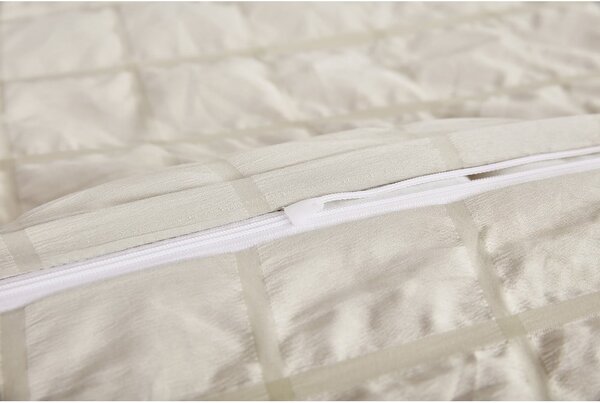 Biancheria da letto beige in crêpe per letto singolo 140x200 cm Naomi – My House
