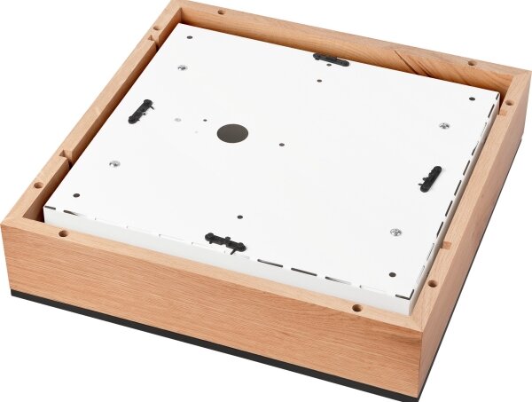 Plafoniera OAK SQUARE 4xE27/15W/230V 39x39 cm quercia/nero