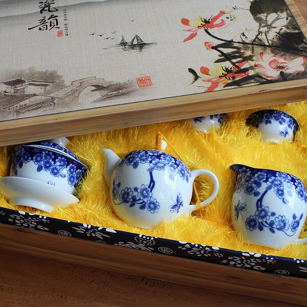 Set in porcellana blu e bianco 11 pz