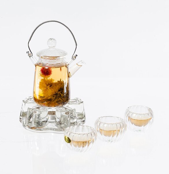 Tazze in vetro doppio strato zucca 30 ml 2 pz