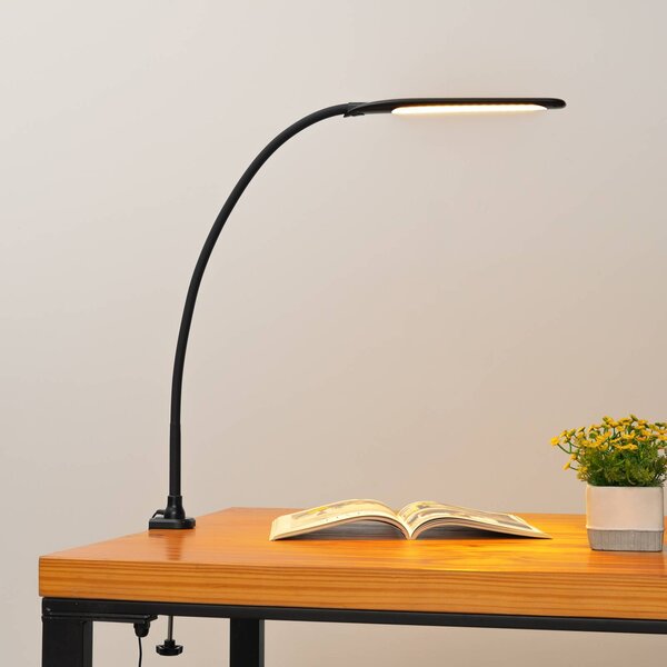 Lampada con morsetto Nilay Lindby, dimmerabile, Nero, Studio / Ufficio, Metallo, Moderno, Lampada con morsetto