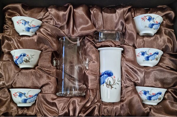 Set in Porcellana Bianco Decorato 7 pz