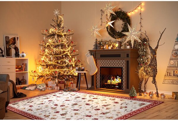 Tappeto rosso natalizio in cotone 160x230 cm Toy's Delight Red Christmas - Villeroy&Boch