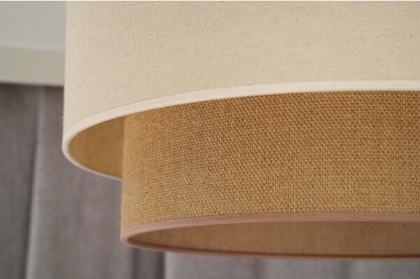 Duolla - Lampadario a sospensione con filo BOHO 1xE27/15W/230V diametro 60 cm beige/marrone