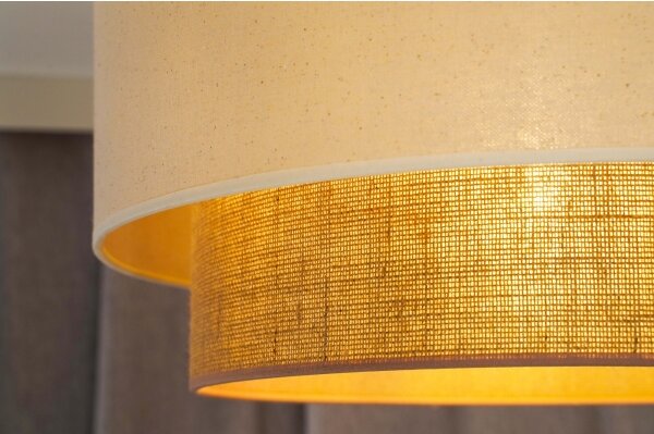 Duolla - Lampadario a sospensione con filo BOHO 1xE27/15W/230V diametro 60 cm beige/marrone
