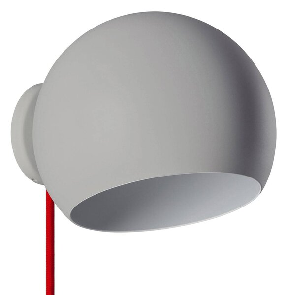 Nyta Tilt Globe Wall Short, cavo rosso, grigio