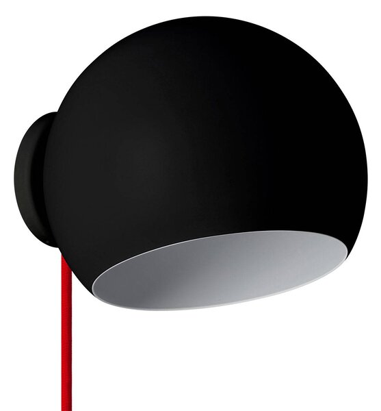 Nyta Tilt Globe Wall Short, cavo rosso, nero