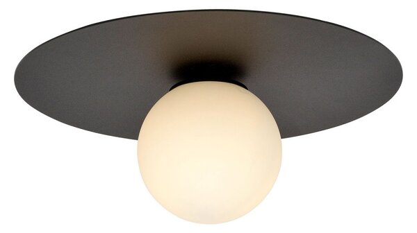 Lampada da soffitto Solar, Nera con sfera satinata E14 Colore del corpo Nero