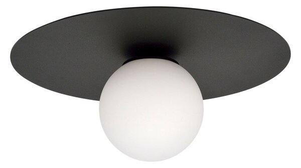 Lampada da soffitto Solar, Nera con sfera satinata E14 Colore del corpo Nero