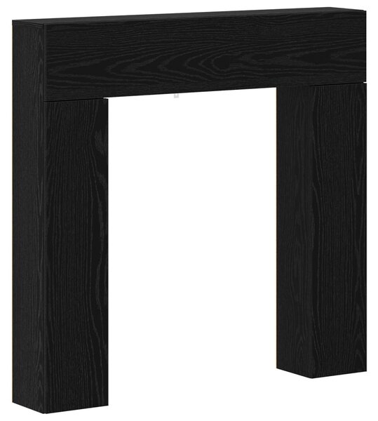 Cornice per camino, finitura effetto legno di quercia, dimensioni 102 x 18 x 100,5 cm