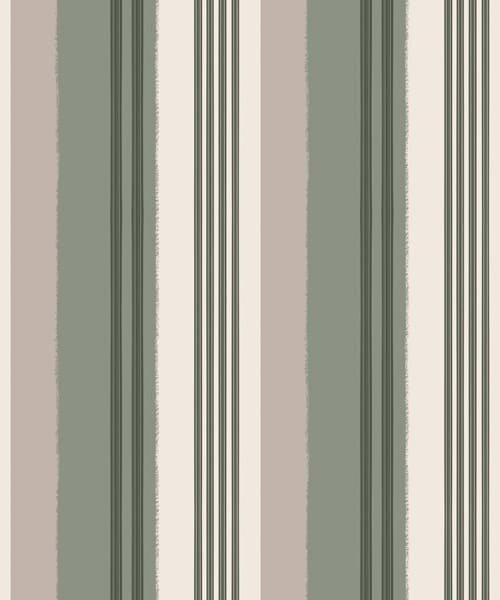 Carta da parati Ampie strisce verdi e color crema, Parati geometrica classici, Parati geometrica a righe classici, a01248 : Uwalls.it