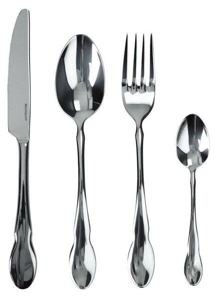 Posate argentate in acciaio inox 24 pz per 6 persone – Brandani