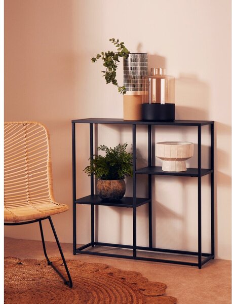 Scaffale nero in acciaio 80x81x26 cm Acero – Premier Housewares