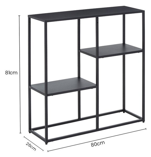 Scaffale nero in acciaio 80x81x26 cm Acero – Premier Housewares