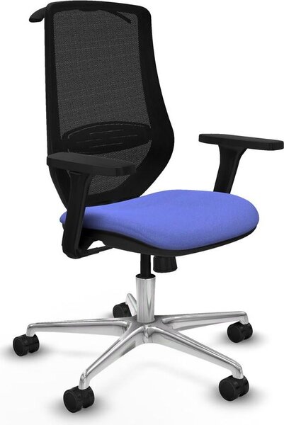 Sedia da ufficio Mardos, modello sincro bali, Piqueras y Crespo, codice D086N0H, colore blu chiaro