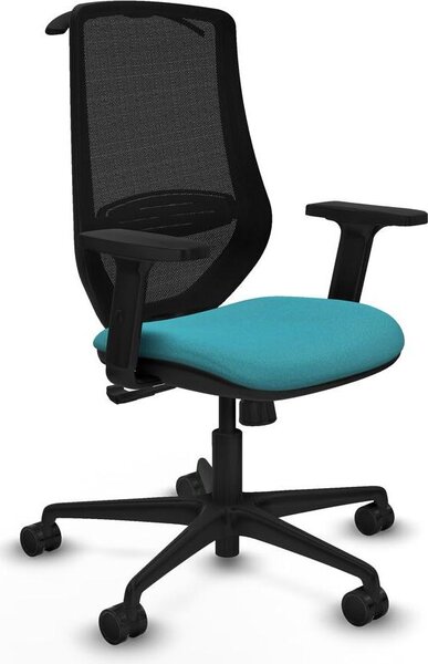 Sedia da ufficio Mardos, modello sincro bali, Piqueras y Crespo, codice D036N0H, colore turchese