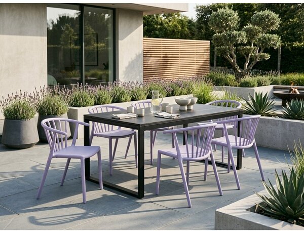 Sedia da esterno lavanda in plastica Capri – Bonami Essentials