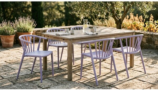Sedia da esterno lavanda in plastica Capri – Bonami Essentials