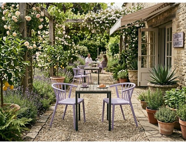 Sedia da esterno lavanda in plastica Capri – Bonami Essentials