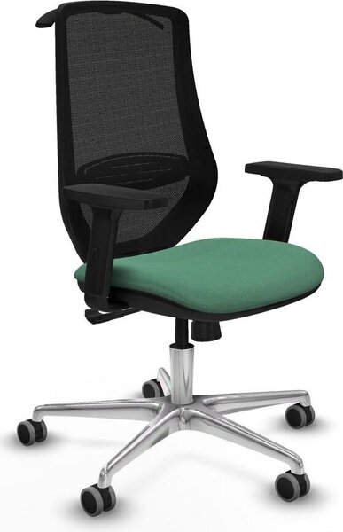 Sedia da ufficio Mardos, modello sincro bali, Piqueras y Crespo, codice D086G0H, colore verde smeraldo