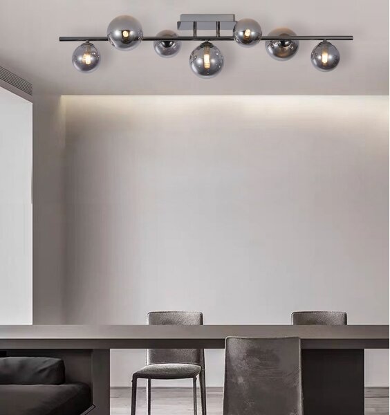Wofi 7014-705W - Lampadario a plafone LED VILLA 7xG9/3W/230V nero