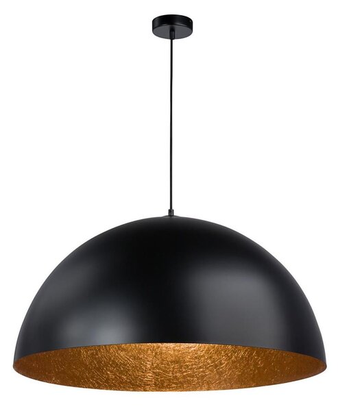 Lampadario a sospensione con filo SFERA 1xE27/60W/230V diametro 35 cm nero/rame