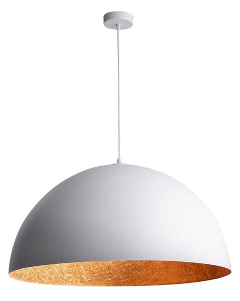 Lampadario a sospensione con filo SFERA 1xE27/60W/230V diametro 35 cm bianco/rame