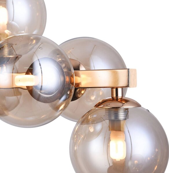 Maytoni Lampada a sospensione in vetro Dallas, dimmerabile, Ottone / Oro, Soggiorno / Sala da pranzo, Vetro, Design, Lampada a sospensione