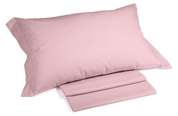 Completo Lenzuola In Cotone Cotone Tinta Unita Singolo Caleffi Tinta Unita Rosa Caleffi