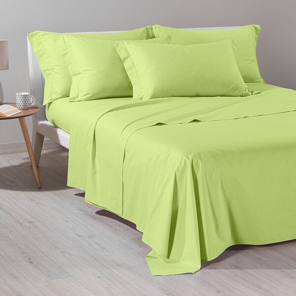 Completo Lenzuola In Cotone Cotone Tinta Unita Singolo Caleffi Tinta Unita Menta Caleffi