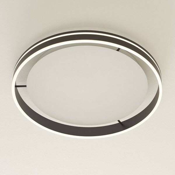 Q-Smart-Home Plafoniera smart Q-Vito, dimmerabile, Nero, Soggiorno / Sala da pranzo, Metallo, Moderno