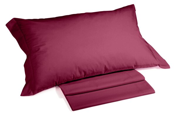 Completo Lenzuola In Cotone Cotone Tinta Unita Singolo Caleffi Tinta Unita Bordeaux Caleffi