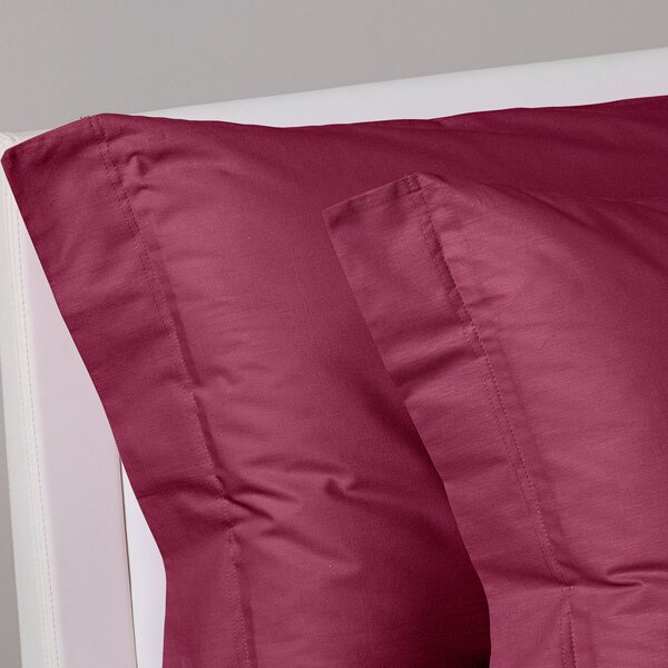 Completo Lenzuola In Cotone Cotone Tinta Unita Singolo Caleffi Tinta Unita Bordeaux Caleffi