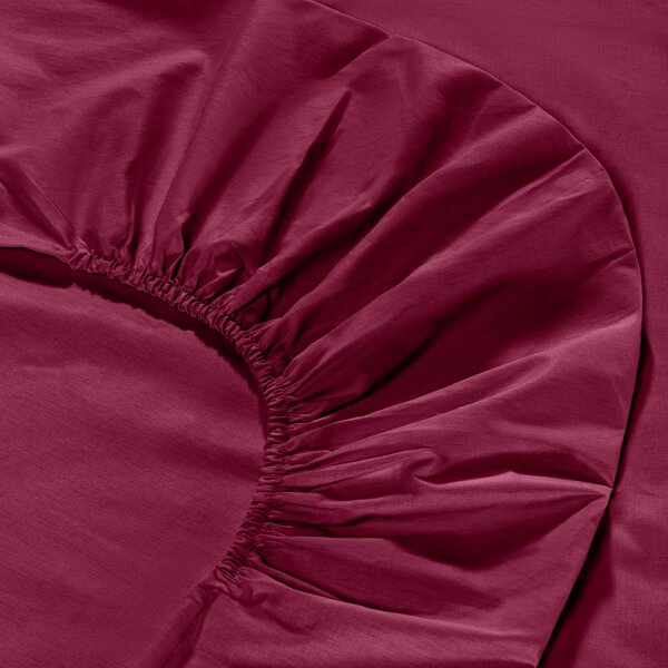Completo Lenzuola In Cotone Cotone Tinta Unita Singolo Caleffi Tinta Unita Bordeaux Caleffi