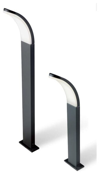 VIRGOLA PALO DA ESTERNO 2 MISURE IP65 LUCE 3000K E 4000K IN ALLUMINIO LED 12W ANTRACITE DI SOVIL