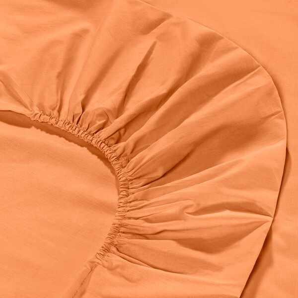 Completo Lenzuola In Cotone Cotone Tinta Unita Singolo Caleffi Tinta Unita Arancio Caleffi