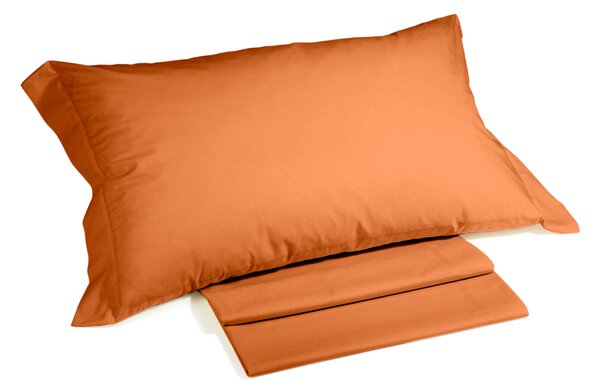 Completo Lenzuola In Cotone Cotone Tinta Unita Singolo Caleffi Tinta Unita Arancio Caleffi